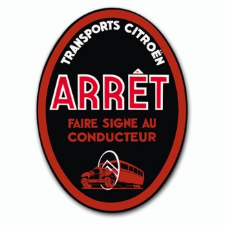 Plaque Citroën Arrêt