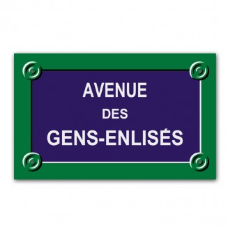 Plaque Rue - Type Paris