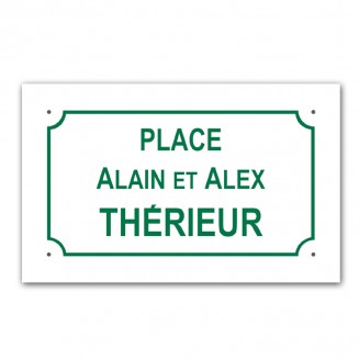 Plaque Rue - Texte Vert